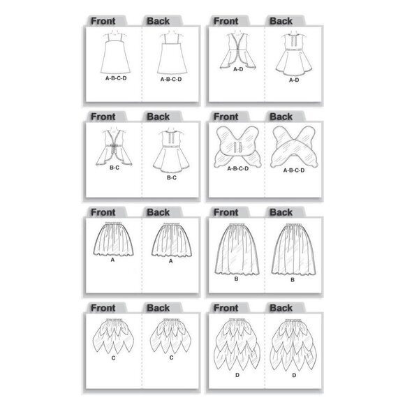 McCall's Sewing Pattern MP272 M4887 Girls Costumes Fairy Angel Size 2-5 - Picture 2 of 2